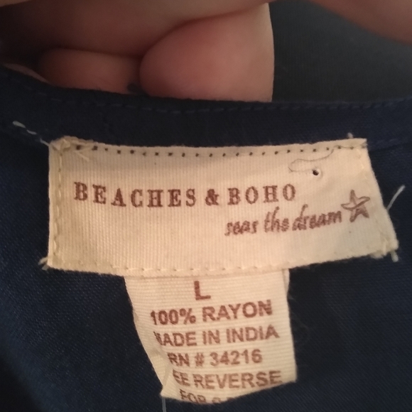 Beaches & Boho Hand Dyed 2 Way Beach Swim Cover-up, size Large - Picture 10 of 10